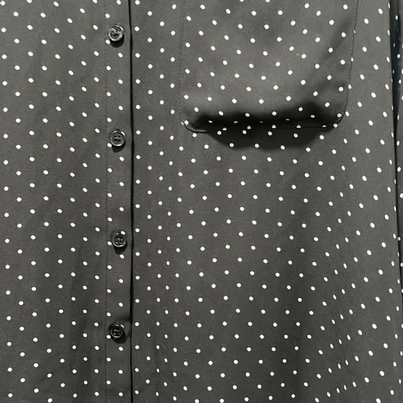 Chico's womens black with dots long sleeve blouse size 3 GUC - Picture 3 of 13